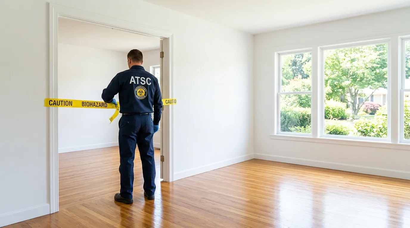 Certified biohazard cleanup crew performing Decomposition Cleanup in Grand Rapids